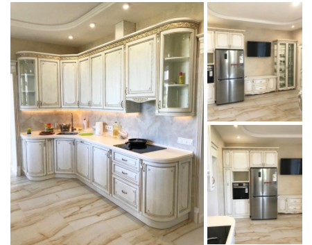 Классическая модель кухни из массива дерева