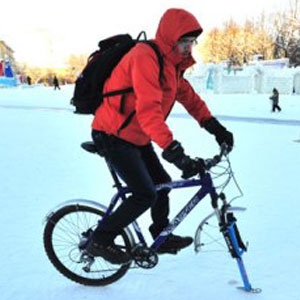 В Кирове изобрели велосипед, на котором можно кататься по льду!