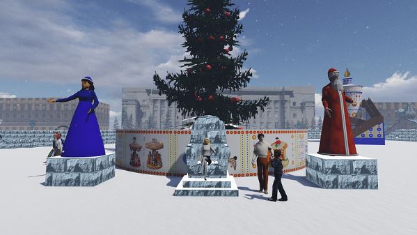 К Новому году Театральную площадь оформят в дымковском стиле