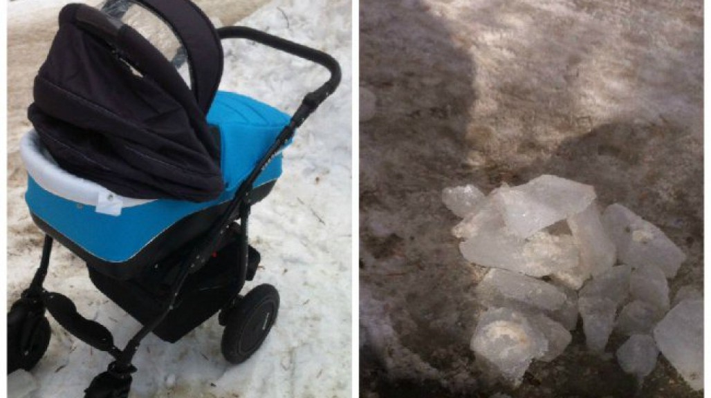 В Кирове расследуют очередную смерть младенца от упавшей с крыши глыбы льда